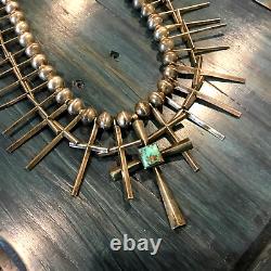 Vtg Native American Sterling Turquoise Dragonfly Cross Collier Unique En Son Genre