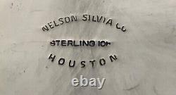 Vtg Nelson-silvia Co. Argent Sterling Et Boucle De Ceinture D'or 10k One-of-a-kind