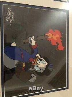 Walt Disney Ducktales Production D'animation Cel Et Art Dessin Coa One Of A Kind