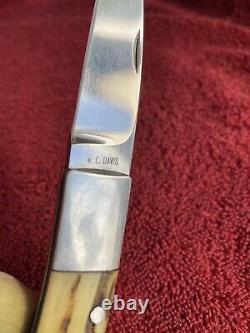 Wc Davis Custom Made 2-1/2 Knife Stag Lockblade Handle- One Of A Kind! Gentil