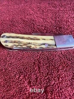 Wc Davis Custom Made 2-1/2 Knife Stag Lockblade Handle- One Of A Kind! Gentil