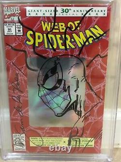 Web Of Spider-man #90 Cbcs 9.4 Signé Et Croquis Par Sam De La Rosa Un D'un Genre