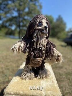 Wookie fait à la main unique en son genre crocheté Poseable