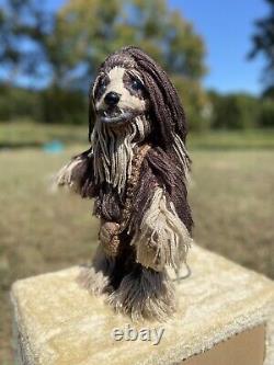 Wookie fait à la main unique en son genre crocheté Poseable