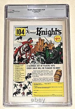 World's Finest #135 CGC 9.0, Grade de pedigree CGC Mohawk Valley, pièce unique