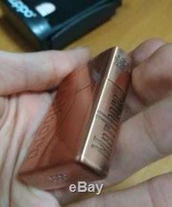 Zippo Cuivre Marlboro Gravé 5 Faces. Nouveau, Unique En Son Genre