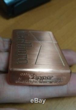 Zippo Cuivre Marlboro Gravé 5 Faces. Nouveau, Unique En Son Genre