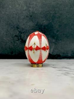Œuf d'art unique cousu à la main, véritable coquille creuse, objet de collection de luxe