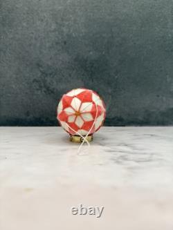 Œuf d'art unique cousu à la main, véritable coquille creuse, objet de collection de luxe