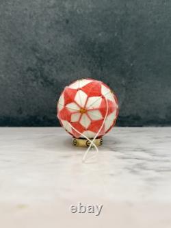 Œuf d'art unique cousu à la main, véritable coquille creuse, objet de collection de luxe