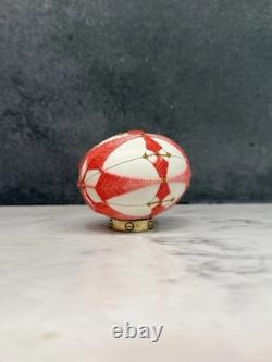 Œuf d'art unique cousu à la main, véritable coquille creuse, objet de collection de luxe