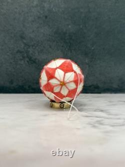 Œuf d'art unique cousu à la main, véritable coquille creuse, objet de collection de luxe