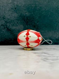 Œuf d'art unique cousu à la main, véritable coquille creuse, objet de collection de luxe