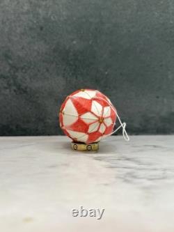 Œuf d'art unique cousu à la main, véritable coquille creuse, objet de collection de luxe
