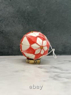 Œuf d'art unique cousu à la main, véritable coquille creuse, objet de collection de luxe