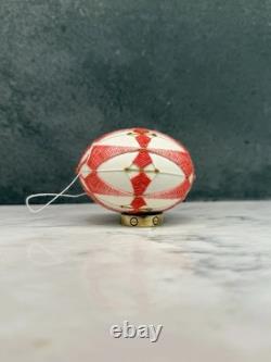 Œuf d'art unique cousu à la main, véritable coquille creuse, objet de collection de luxe