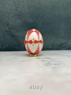 Œuf d'art unique cousu à la main, véritable coquille creuse, objet de collection de luxe
