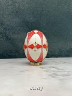 Œuf d'art unique cousu à la main, véritable coquille creuse, objet de collection de luxe